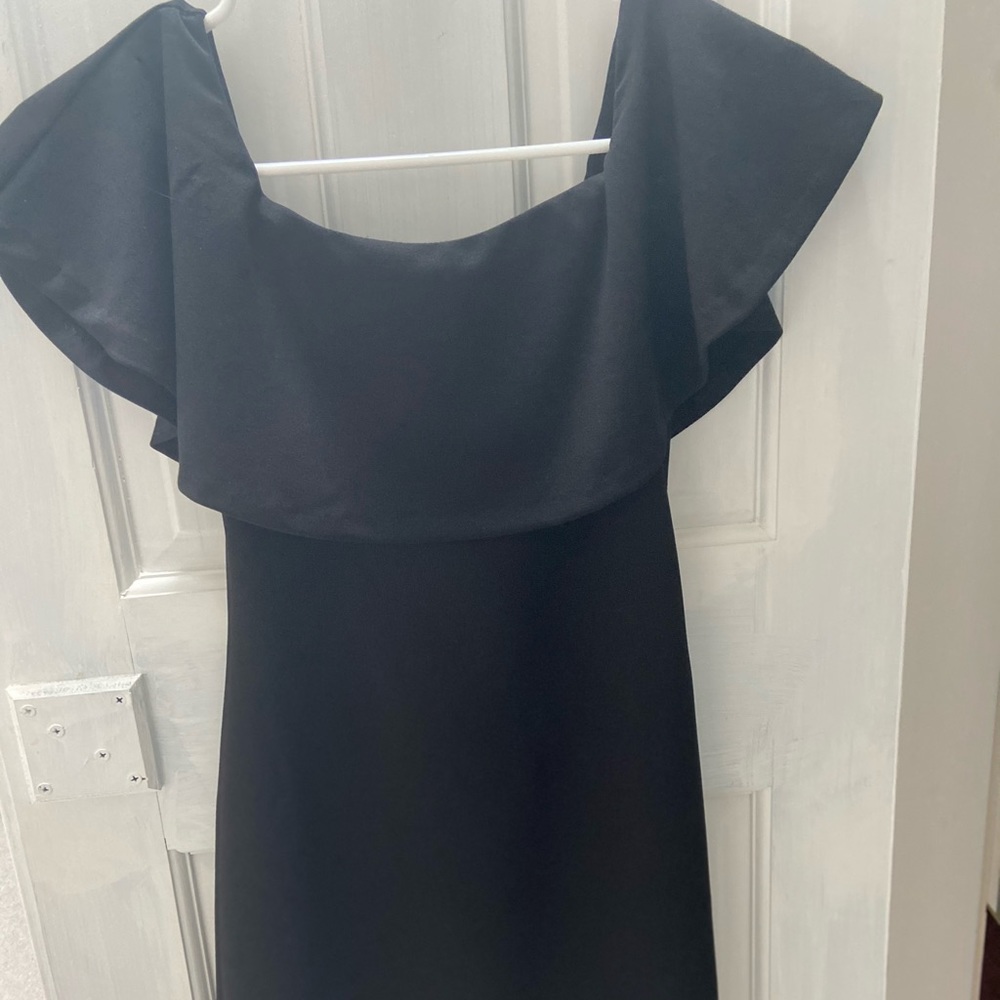 Black Womens Off the Shoulder Mini Dress